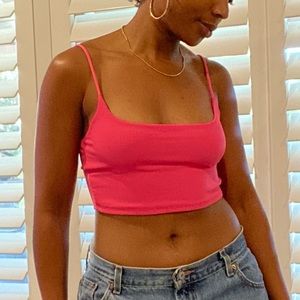 Zara | Ribbed fuschia crop top NWT
